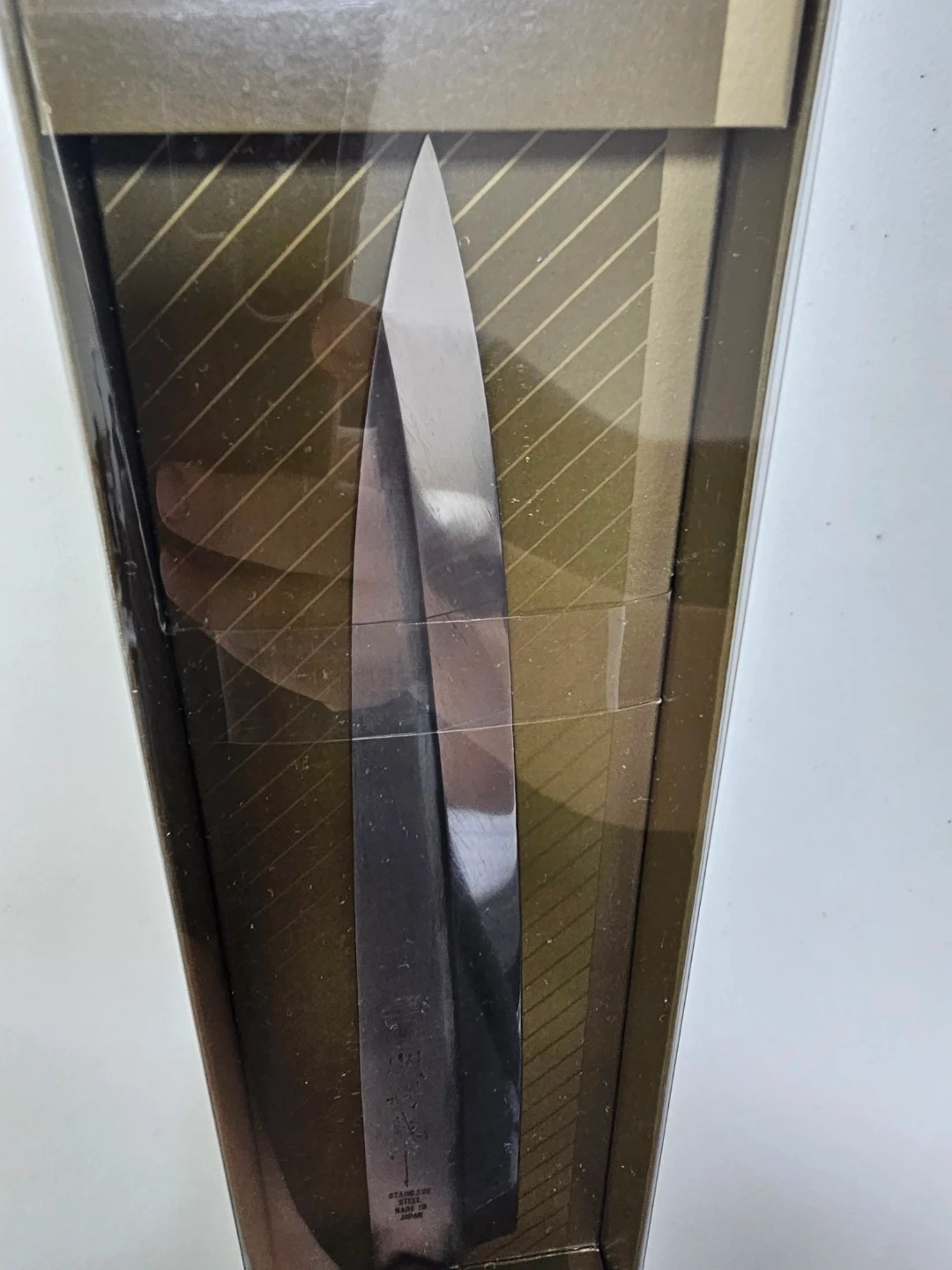 미사용 연마된 니켈 사시미칼 210mm