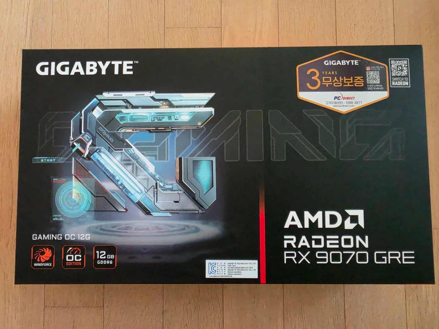 기가바이트 라데온 RX 9070 GRE 게이밍 OC 12GB 미개봉 세제품