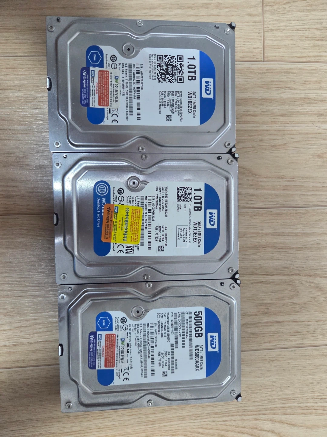 WD, Seagate HDD 1TB/500GB