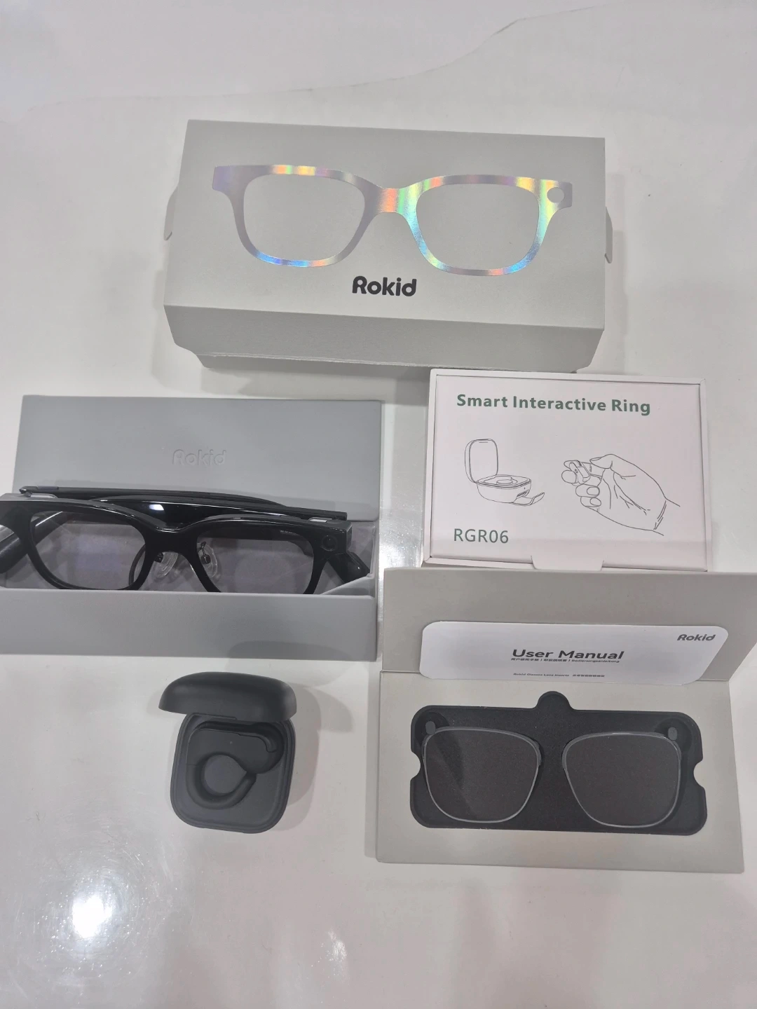 Rokid glasses 로키드 글래스 AI AR 풀세트 팝니다.