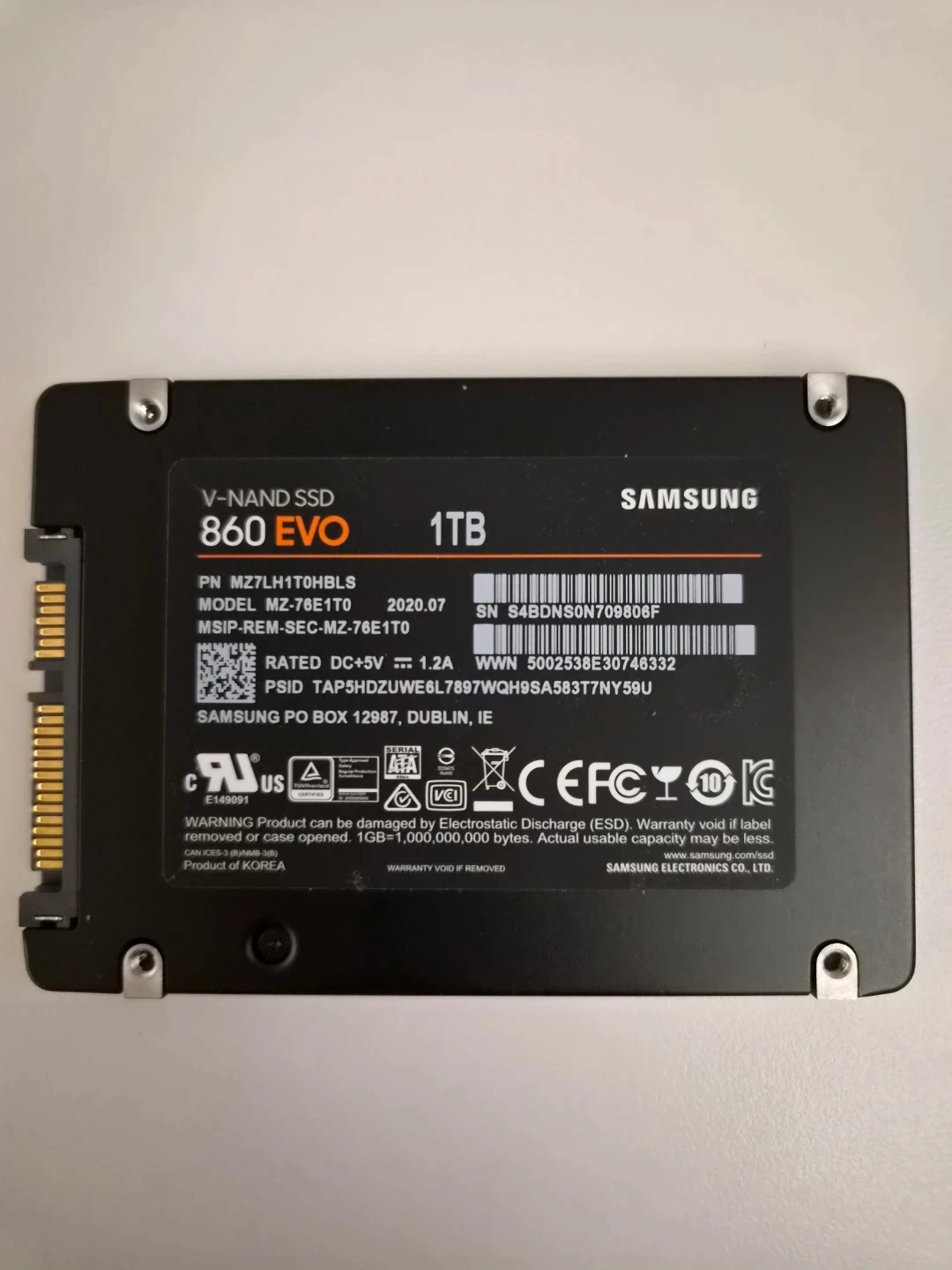 SAMSUNG SSD 860 EVO 1TB