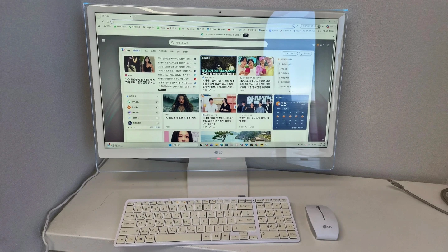 LG 화이트 일체형 PC 24인치 24v50n GR56k