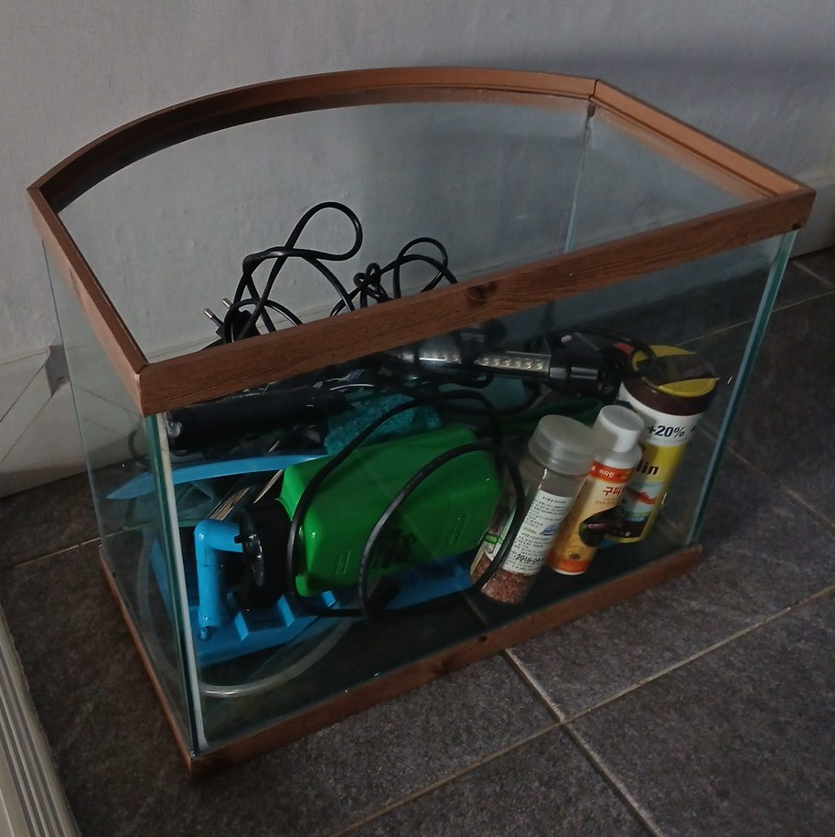 중고 어항 세트 (여과기, 히터 포함)