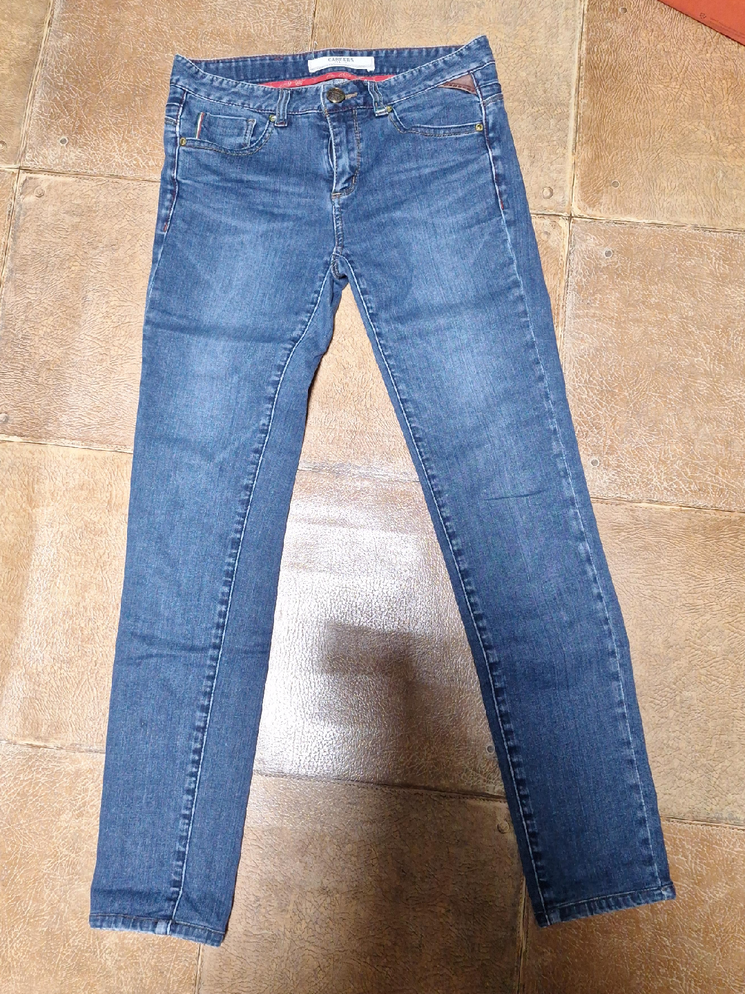 이태리 국민브렌드 여성 중청 슬림핏 청바지