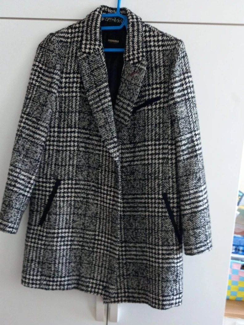 PASSIOINE 체크 롱 코트