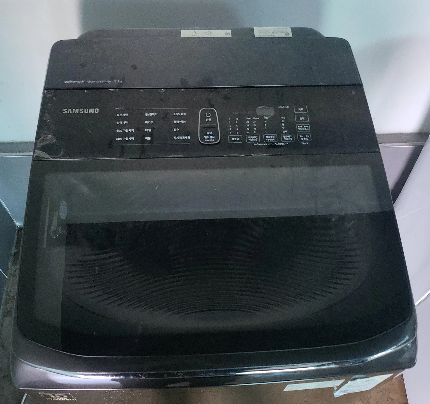 삼성 액티브워시 통돌이 세탁기 21kg 블랙