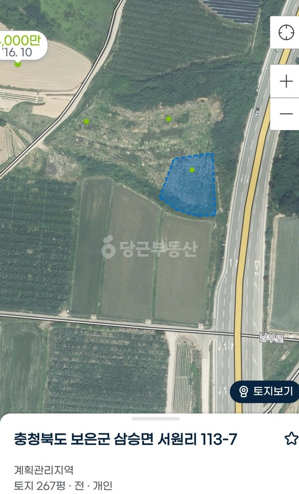 충청북도 보은군 삼승면 토지 사진 1