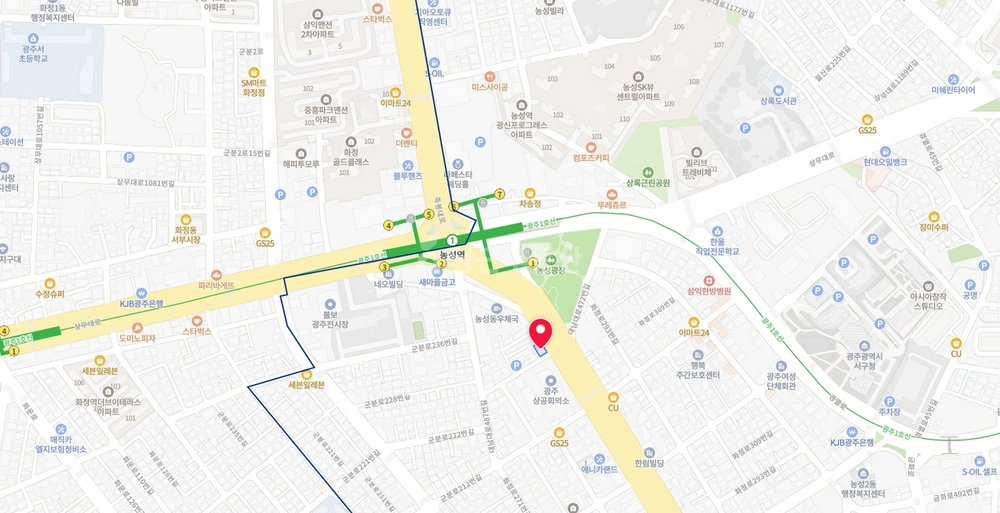전남광주통합특별시 서구 농성동 토지 사진 1