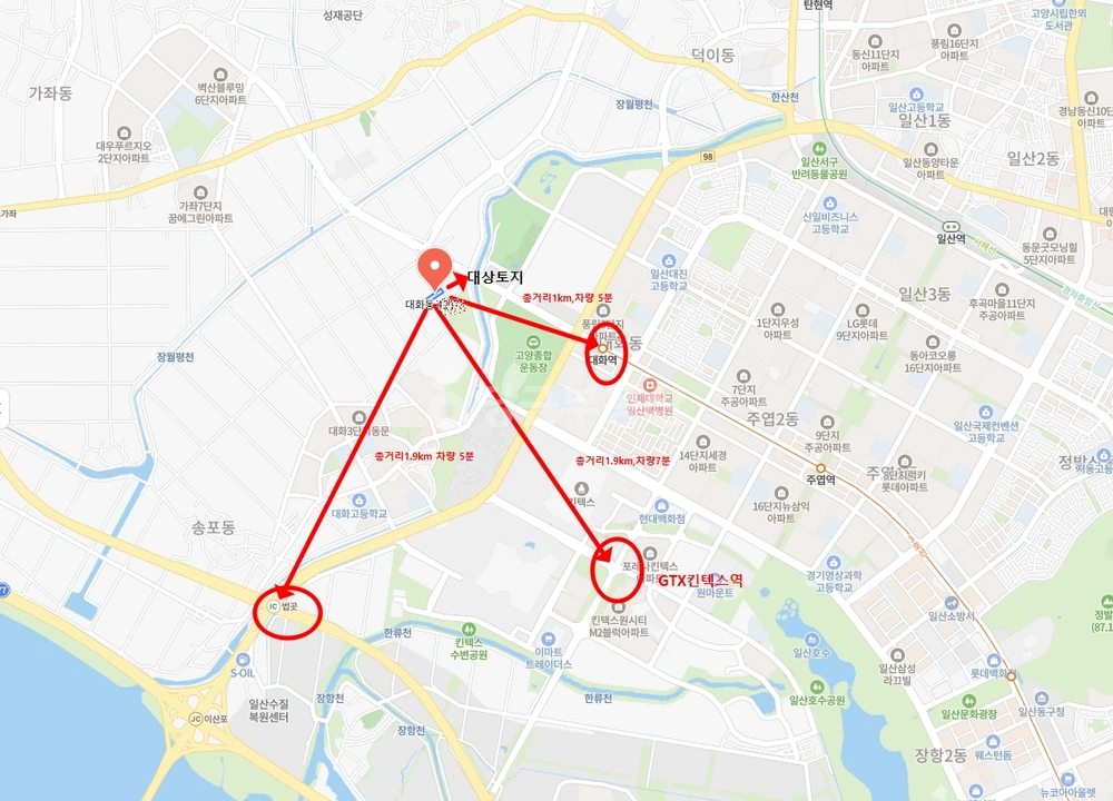 경기도 고양시 일산서구 대화동 토지 사진 1