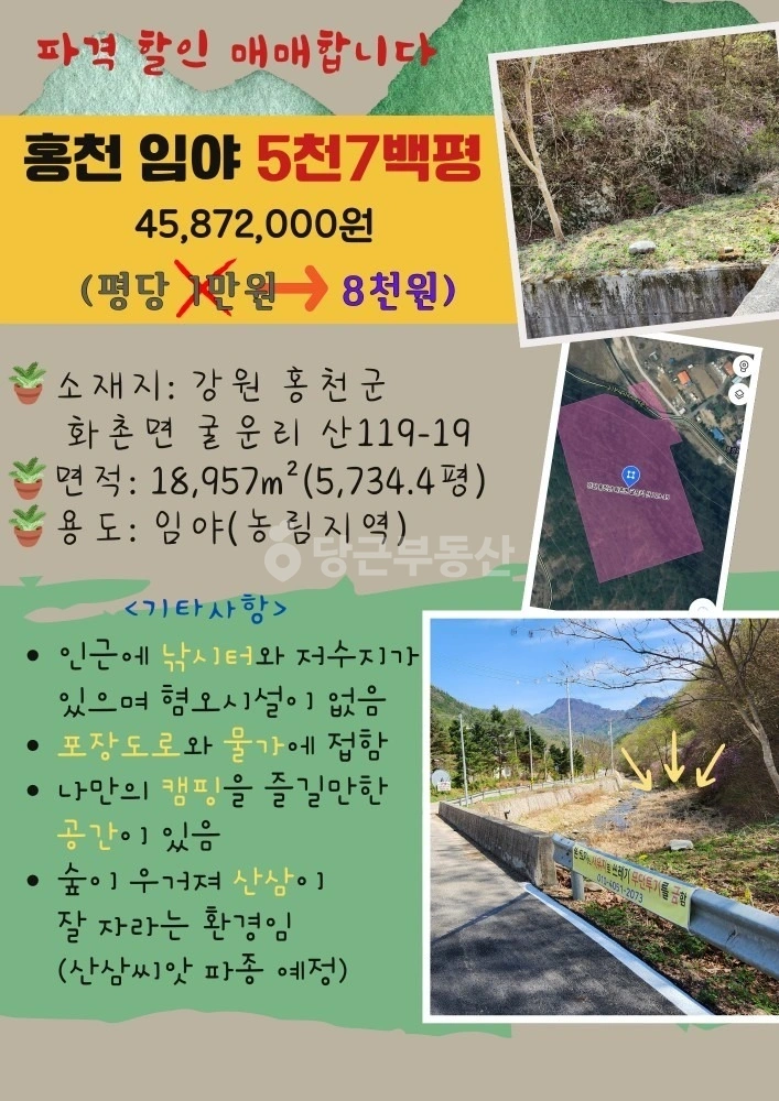 강원특별자치도 홍천군 화촌면 토지 사진 1