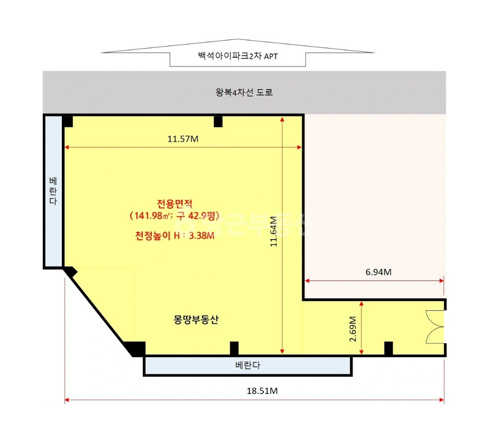 충청남도 천안시 서북구 백석동 상가 사진 1