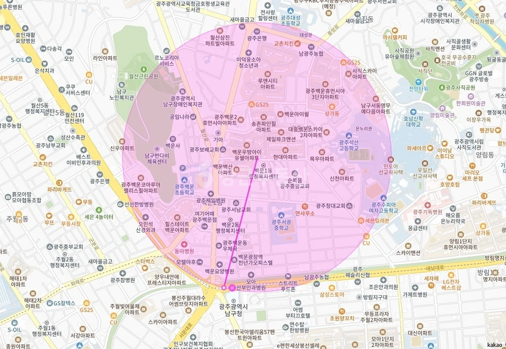 전남광주통합특별시 남구 백운동 상가 사진 1