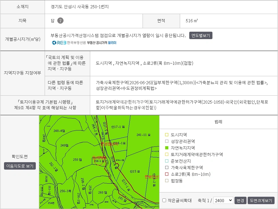 경기도 안성시 사곡동 토지 사진 1