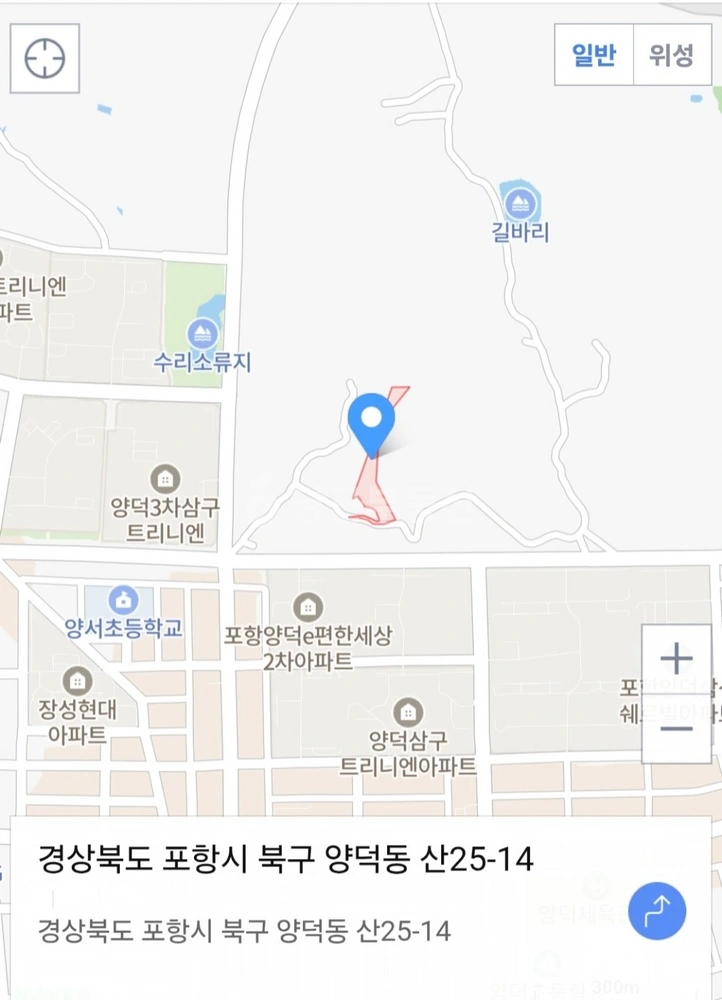 경상북도 포항시 북구 양덕동 토지 사진 1