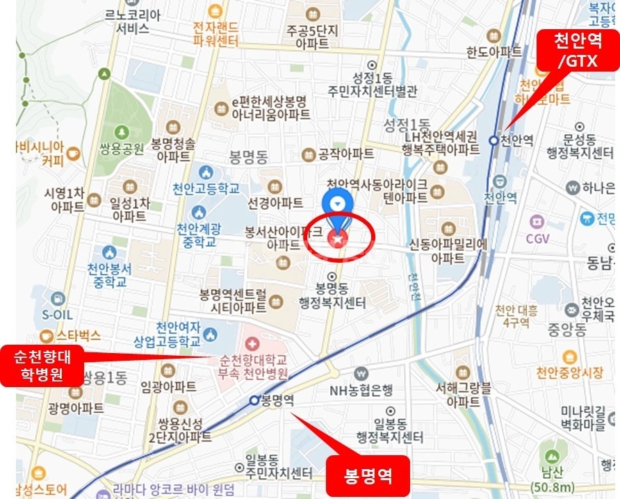 충청남도 천안시 동남구 봉명동 상가 사진 1