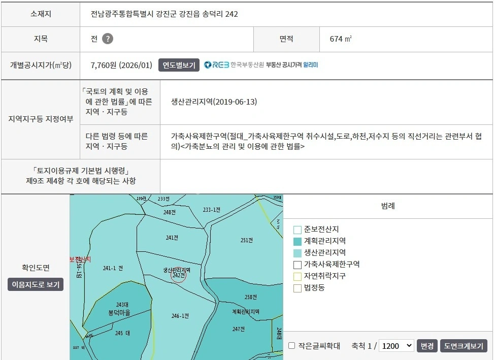 전남광주통합특별시 강진군 강진읍 토지 사진 1