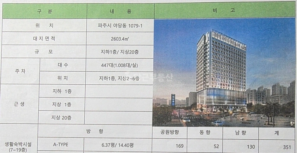 경기도 파주시 야당동 오피스텔 사진 1